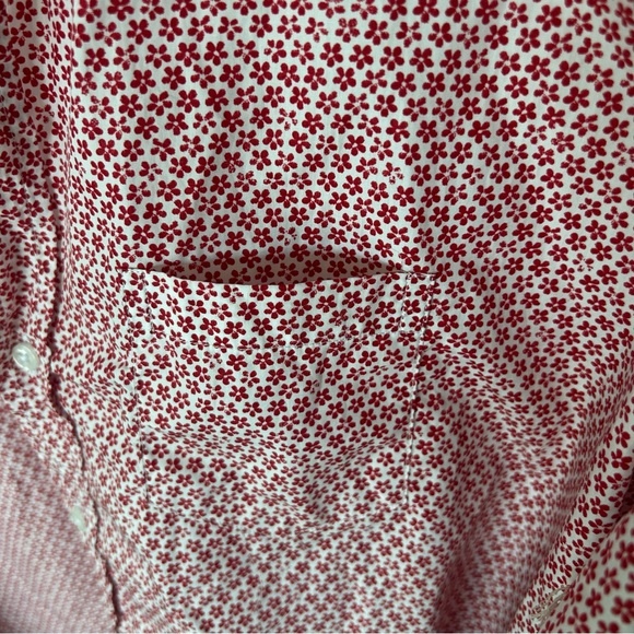 Frank & Eileen Red tiny flowers Patterned women’s Shirt size medium NWT - Picture 7 of 10